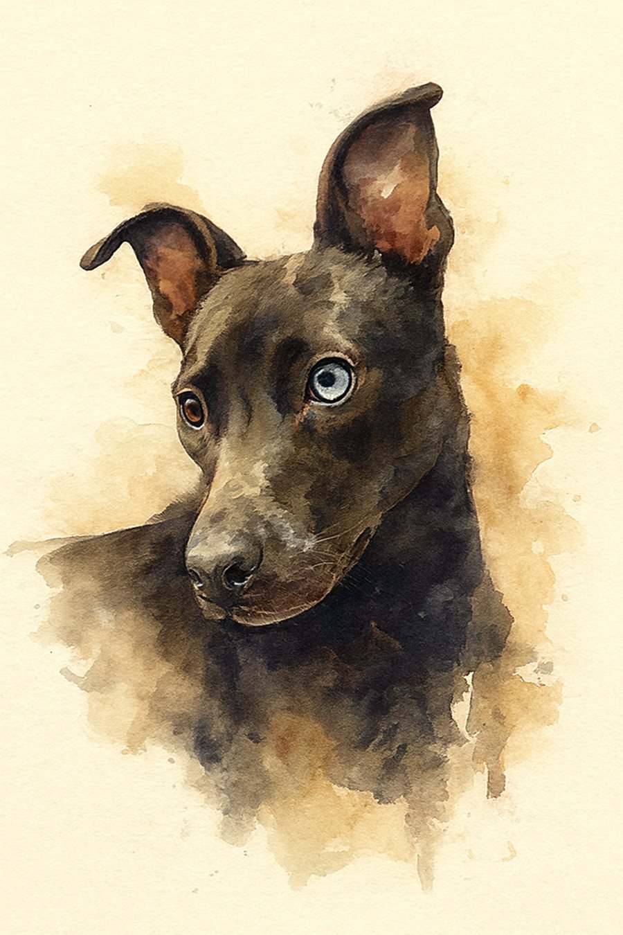 Watercolor pet portrait