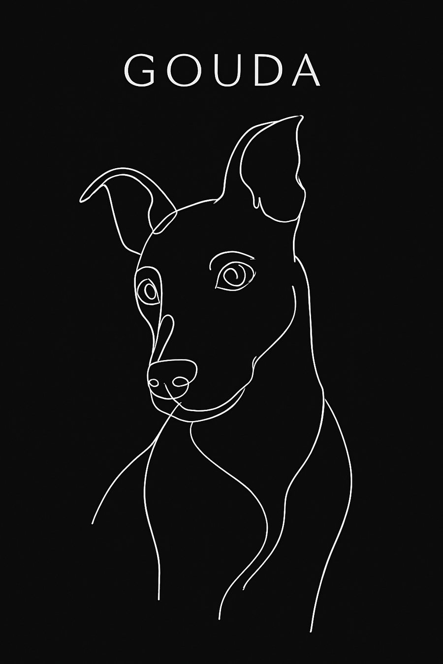 Line Art pet portrait