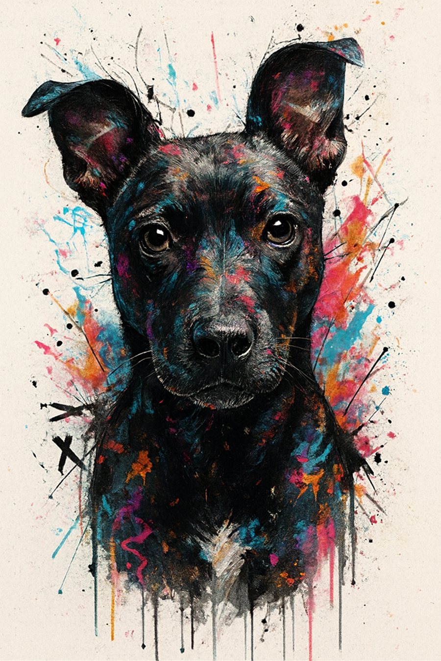 Graffiti Splash pet portrait